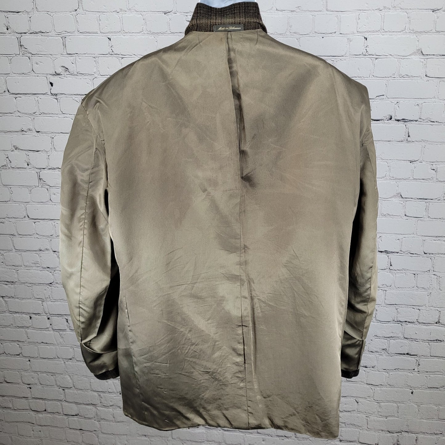 Oscar De La Renta Brown 100% Lambswool 2 Button Blazer Sport Coat Size 48R