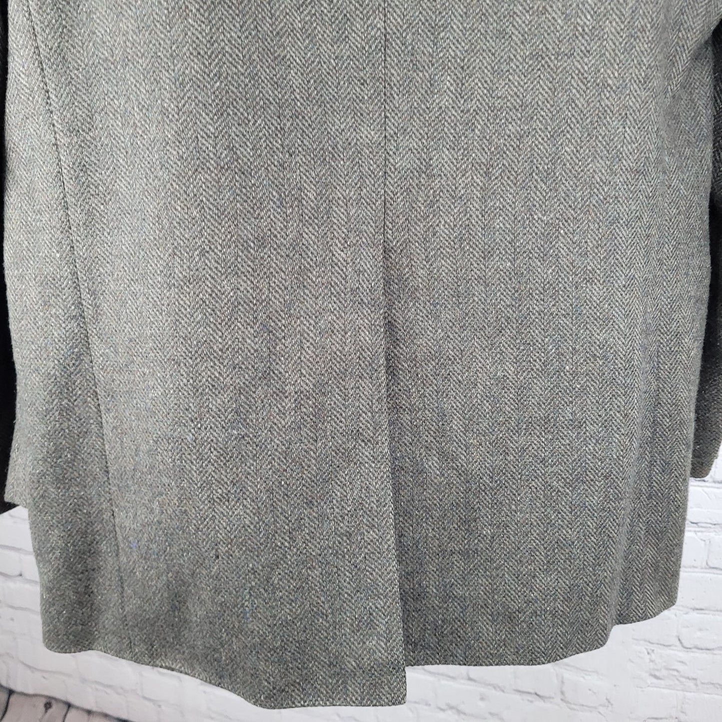 Deansgate Lambs Wool Herringbone Tweed 2 Brown Button Vented Suit Coat Size 46XL