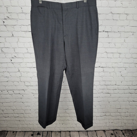 VTG Brooks Brothers Grey 100% Wool Brooksease Dress Pants USA Made Size 33x30