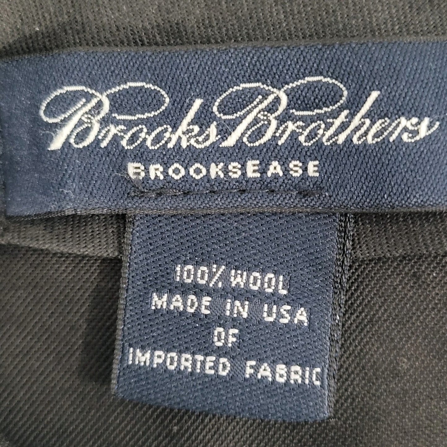 VTG Brooks Brothers Grey 100% Wool Brooksease Dress Pants USA Made Size 33x30