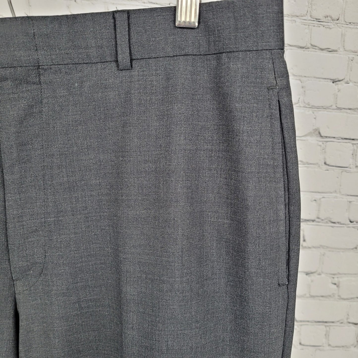 VTG Brooks Brothers Grey 100% Wool Brooksease Dress Pants USA Made Size 33x30