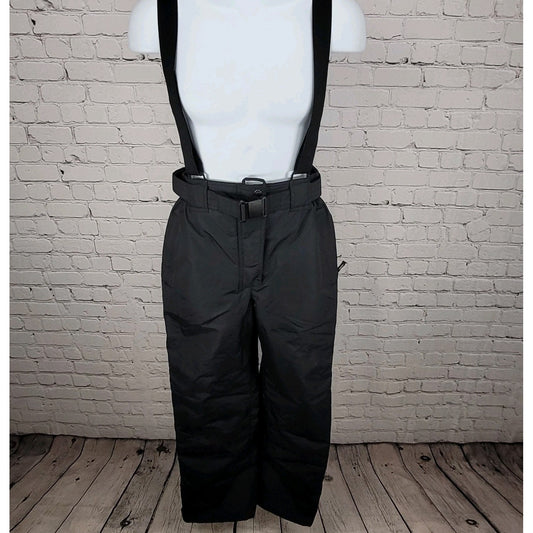 Quechua Decathlon Black Insulated Belted Snow Bib Pants Youth Size 180cm (27x31)