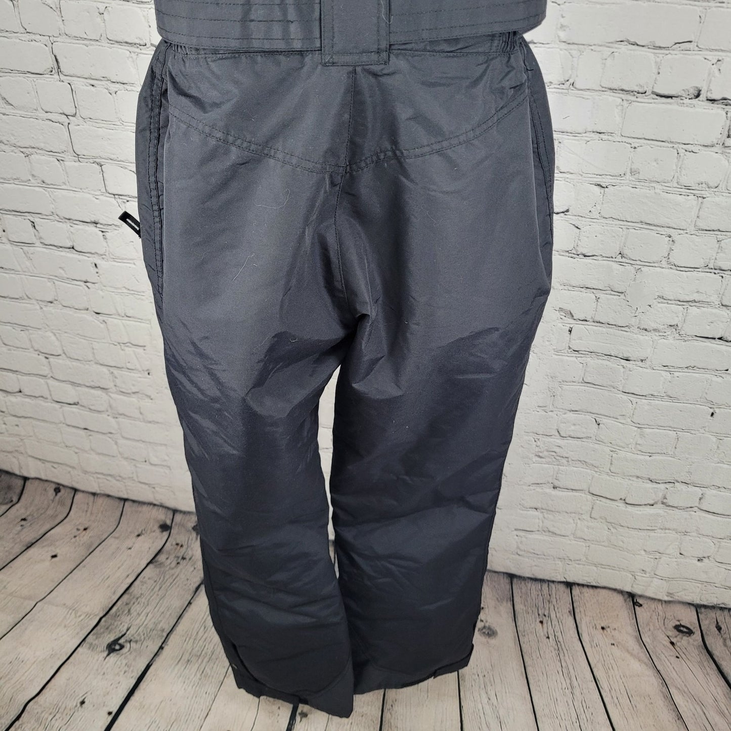 Quechua Decathlon Black Insulated Belted Snow Bib Pants Youth Size 180cm (27x31)