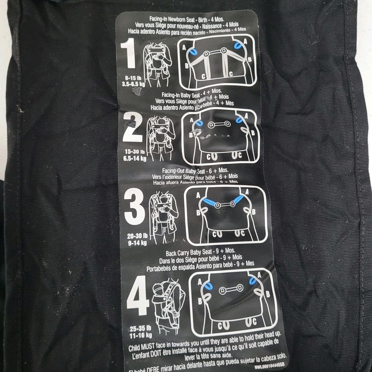 Graco Black Cradle Me 4 In 1 Multiple Positions Infant Baby Child Carrier 8-35lb