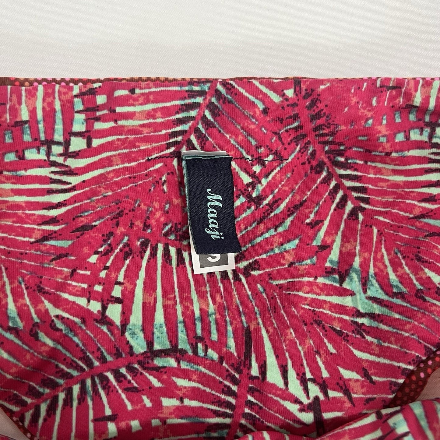 Maaji Pink Multicolor Floral Strappy Low Rise Bikini Bottoms Small S