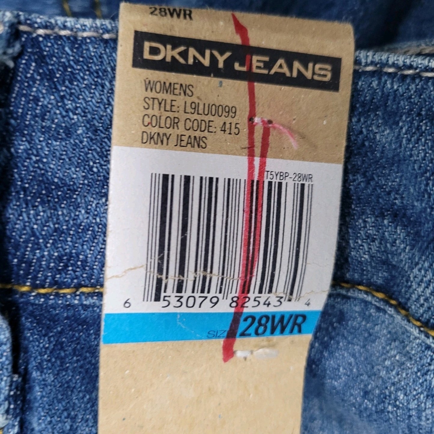 DKNY Jeans Blue Denim Spring Street Jean Mid Rise Flare 28WR (46x33)