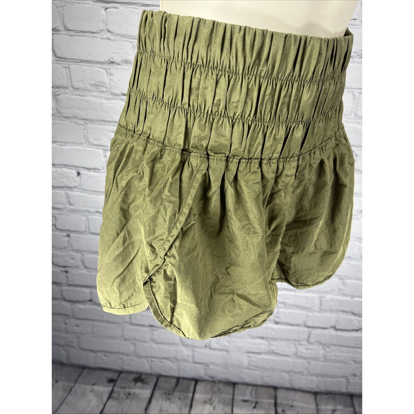 FP Movement Free People Green High Waisted Running Shorts Activewear Small S
