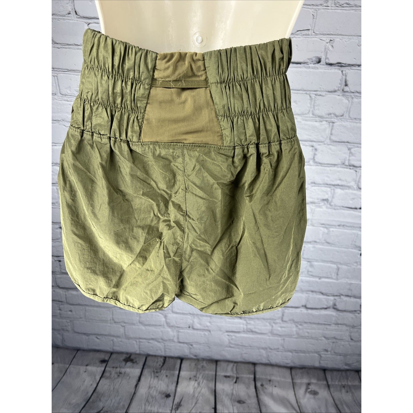 FP Movement Free People Green High Waisted Running Shorts Activewear Small S