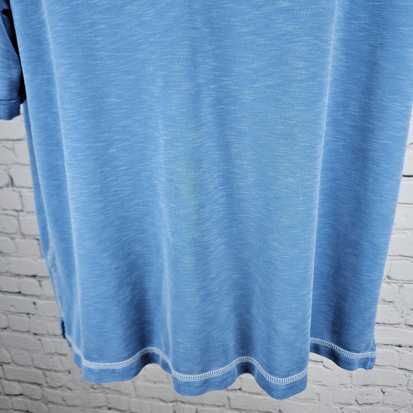 Tommy Bahama Blue Fish Embroidered Short Sleeve Spread Collar Polo Shirt Large L
