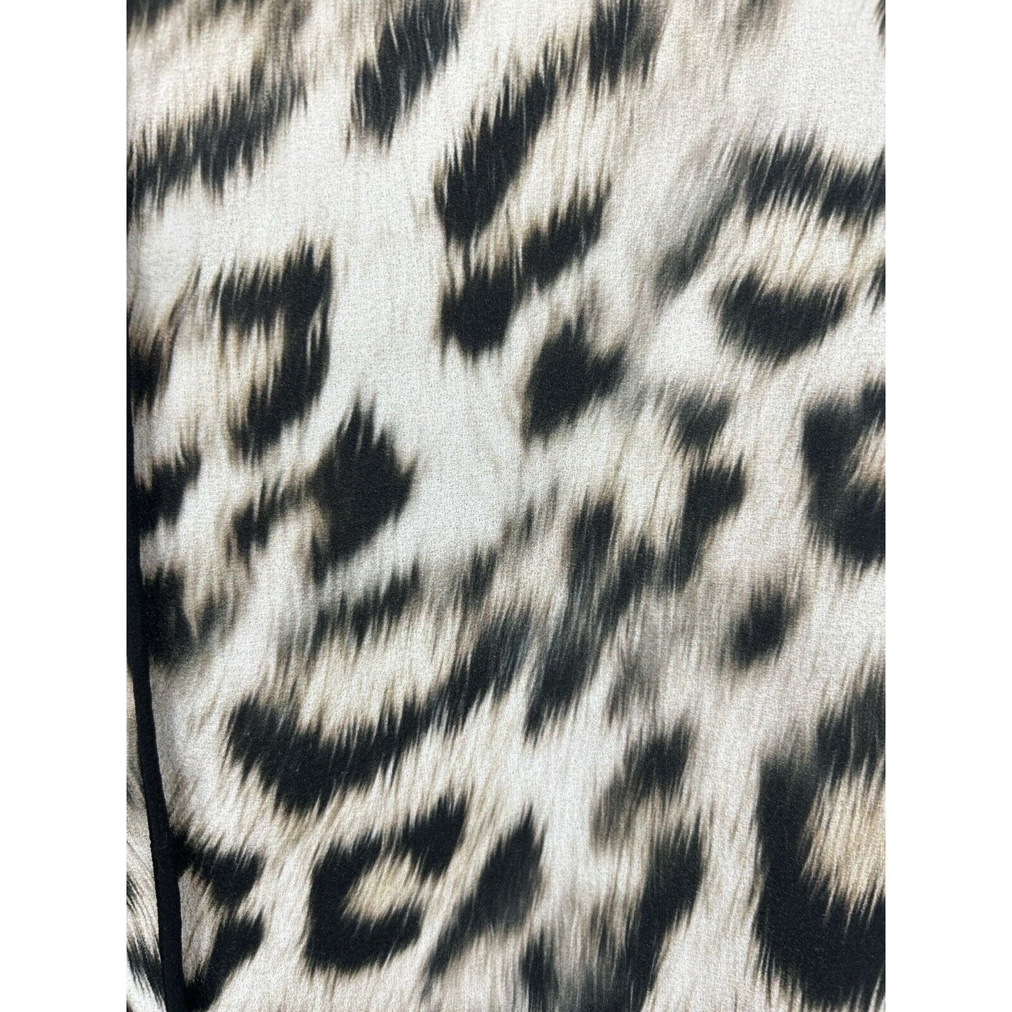 Zara Leopard Color Block Black Trim Short Sleeve Dress Blouse Top Size Small S