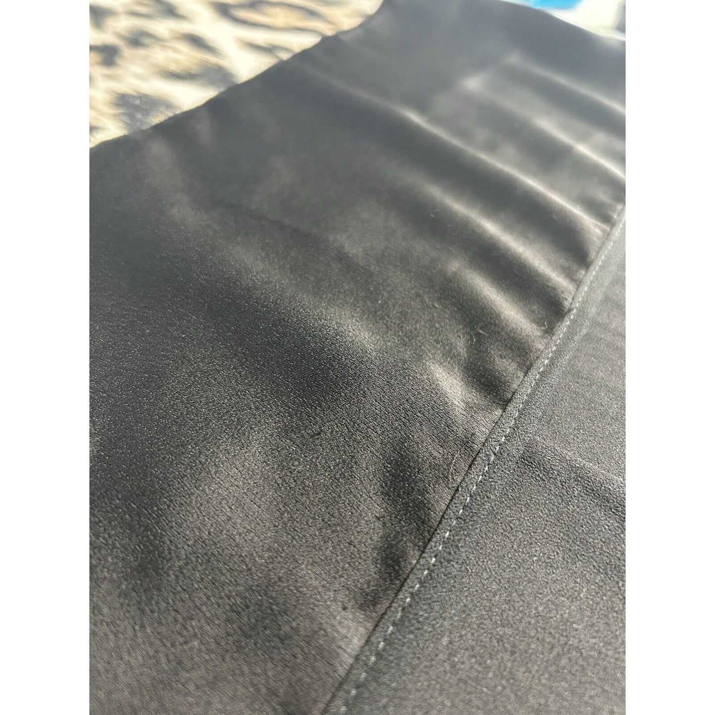 Zara Leopard Color Block Black Trim Short Sleeve Dress Blouse Top Size Small S