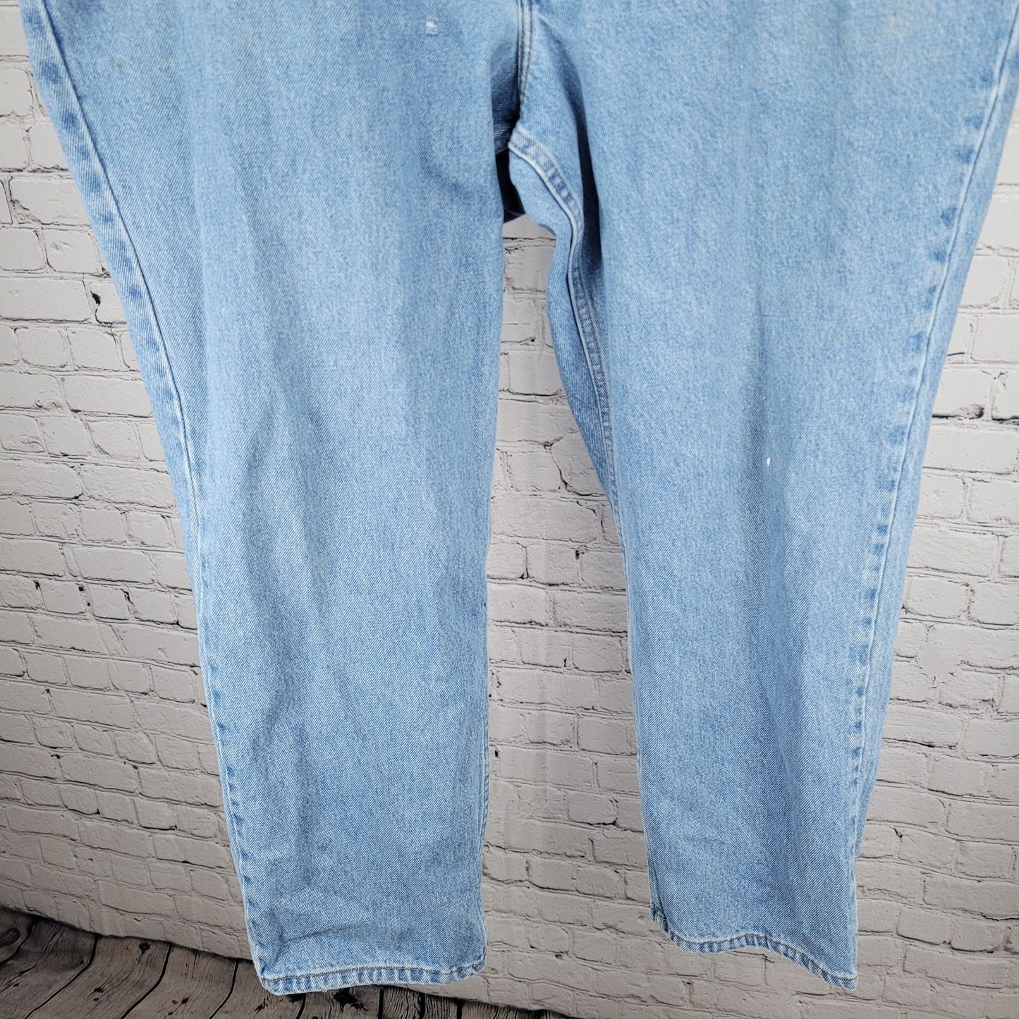 LL Bean Blue 100% Cotton Denim Classic Fit Medium Wash Straight Work Jeans 44x30