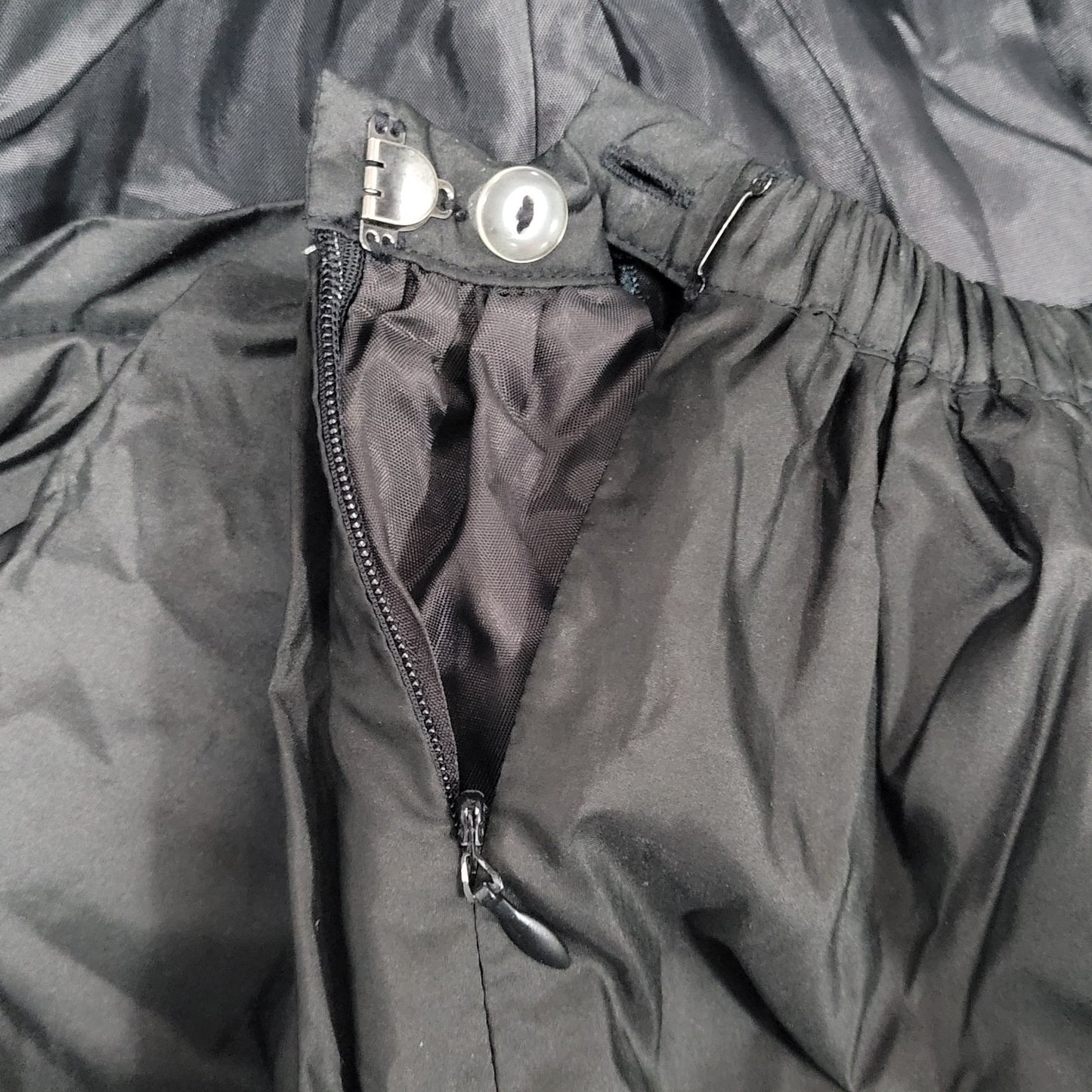 Valerie Stevens Black 100% Silk Pleated Elastic Waist Full Tulle Skirt Medium M