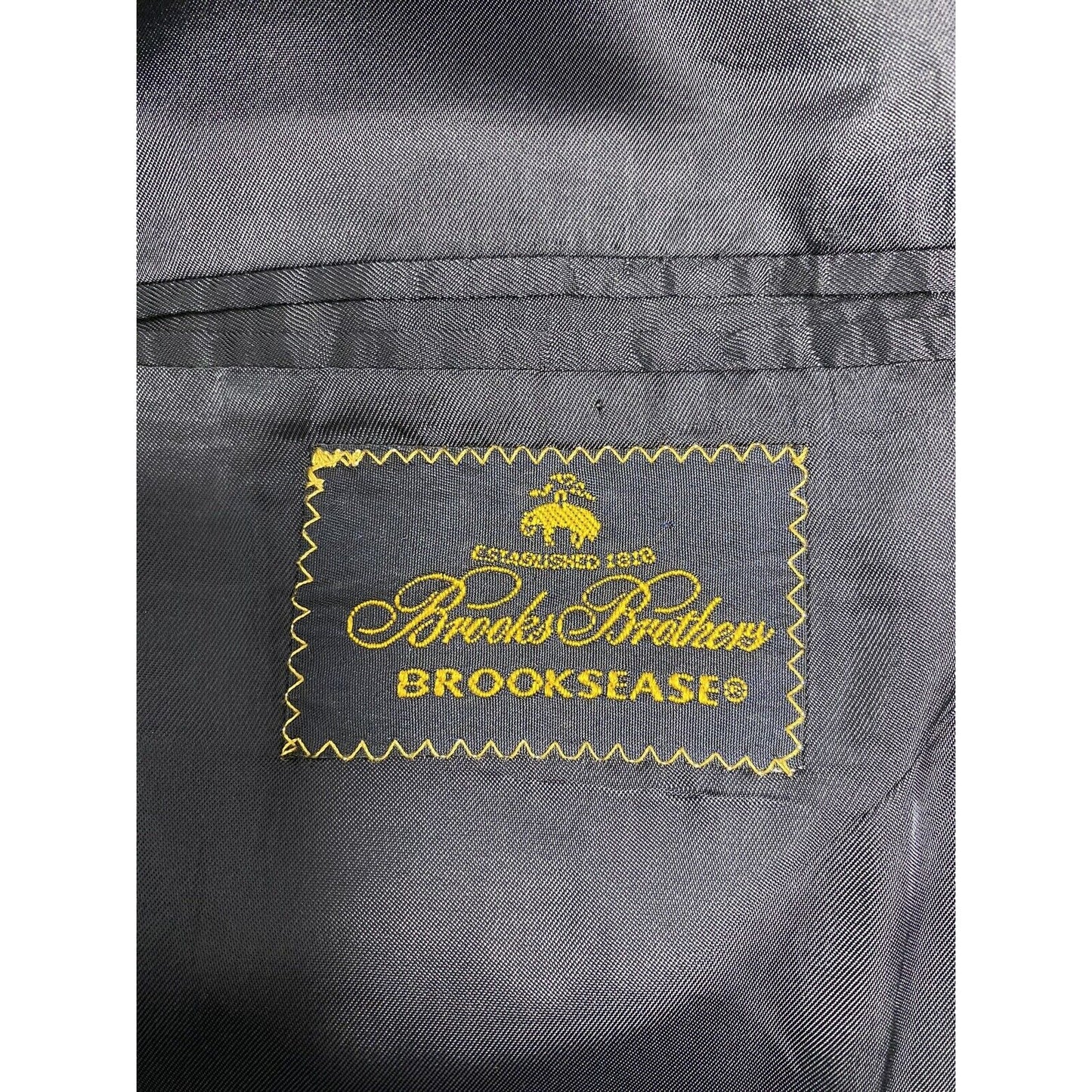 Brooks Brothers Brooksease Black Wool Striped 2 Button Blazer Jacket 43R