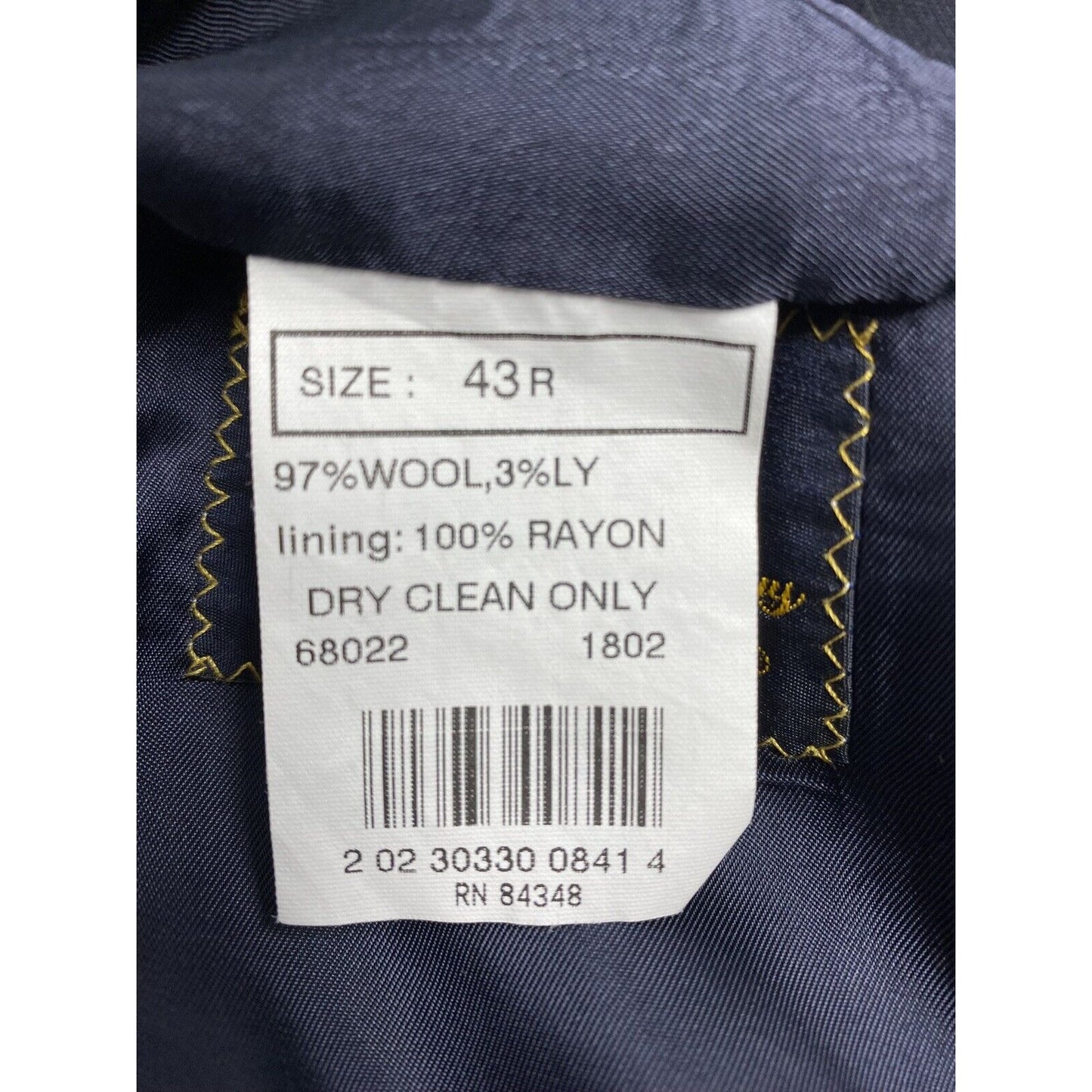 Brooks Brothers Brooksease Black Wool Striped 2 Button Blazer Jacket 43R