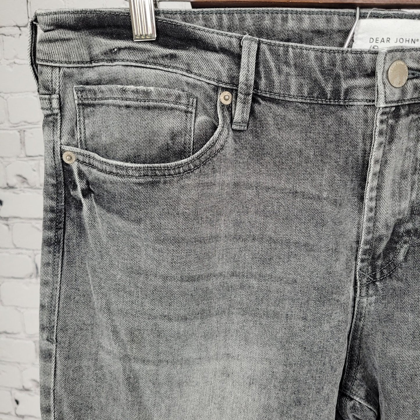 Dear John Grey Denim Jaxtyn Bootcut High Rise Stretch Jeans Size 33 (36x32)