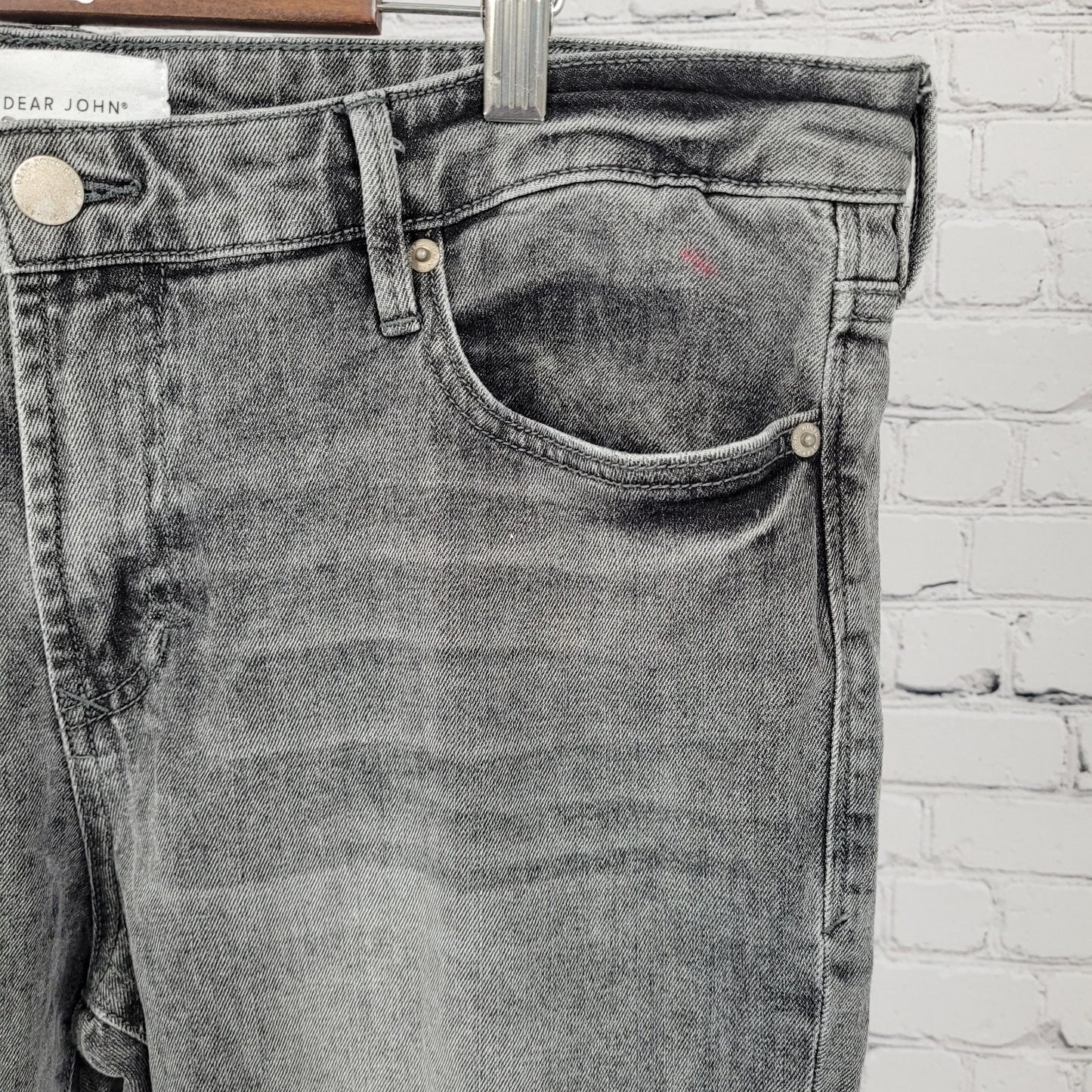 Dear John Grey Denim Jaxtyn Bootcut High Rise Stretch Jeans Size 33 (36x32)