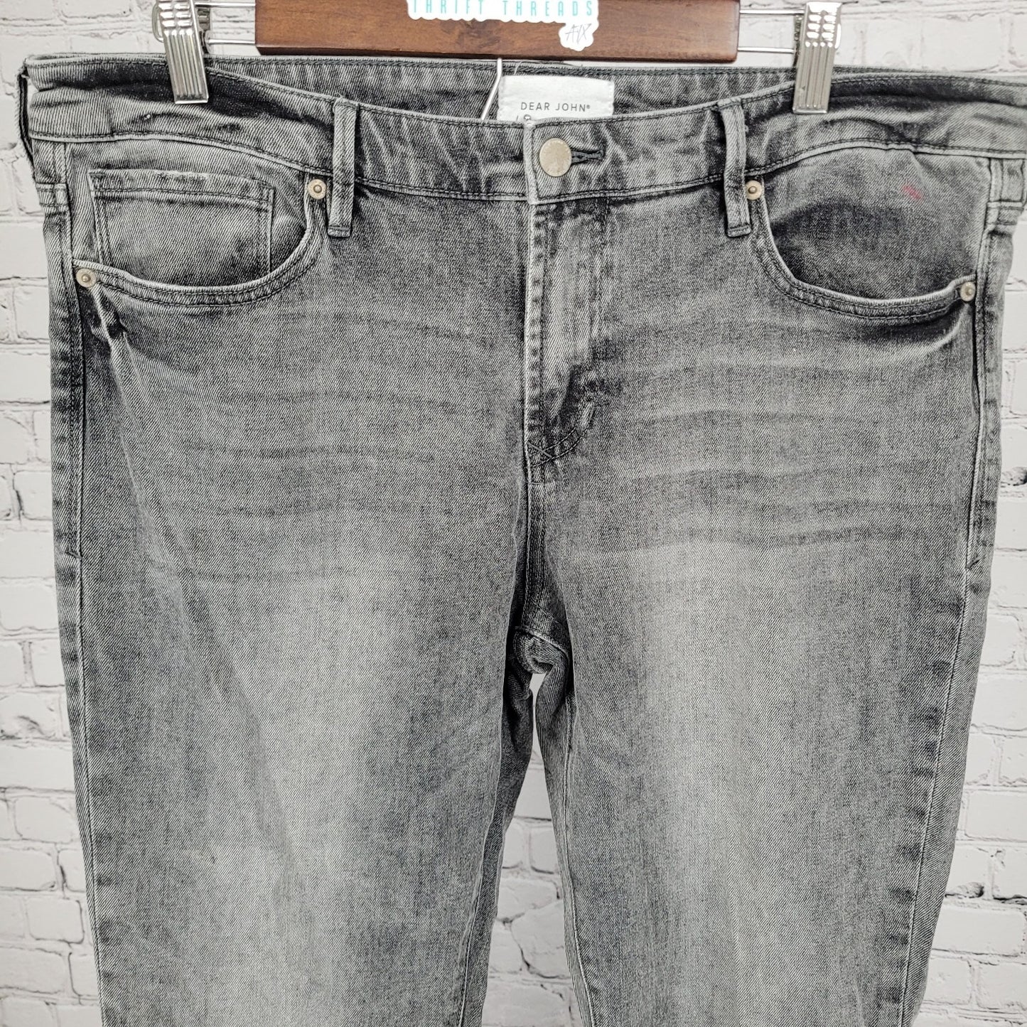 Dear John Grey Denim Jaxtyn Bootcut High Rise Stretch Jeans Size 33 (36x32)