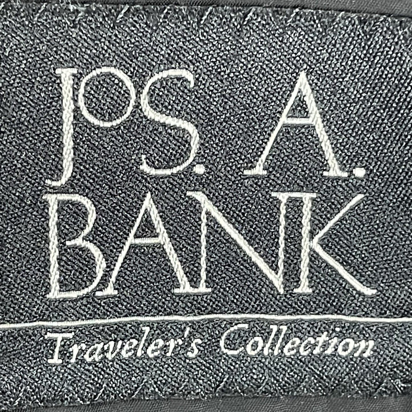 Jos A Bank Black 100% Wool Travelers Collection 2 Button Blazer Sport Coat 42L