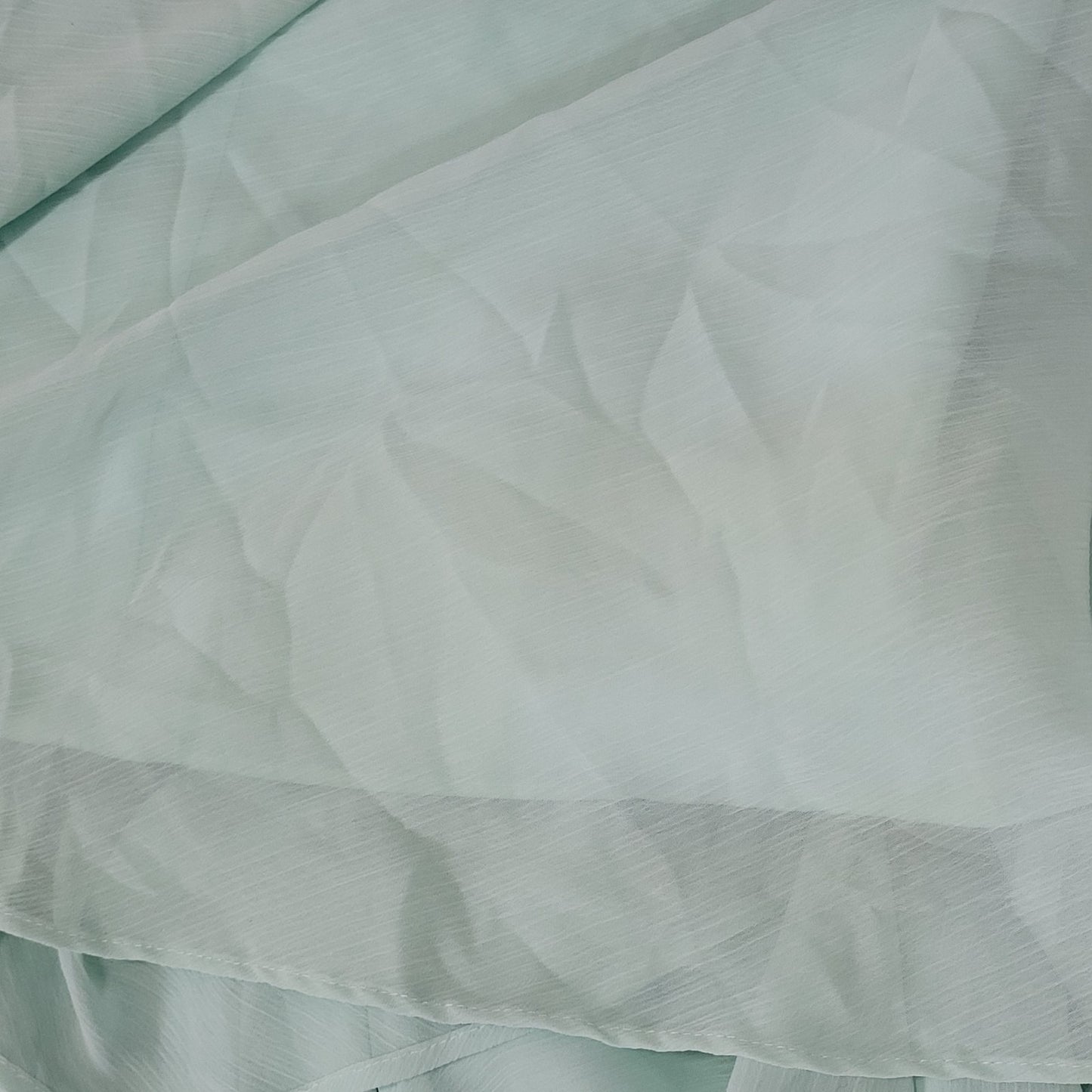 David's Bridal Light Green Chiffon Beaded Strappy Belted Bridesmaid Dress 16