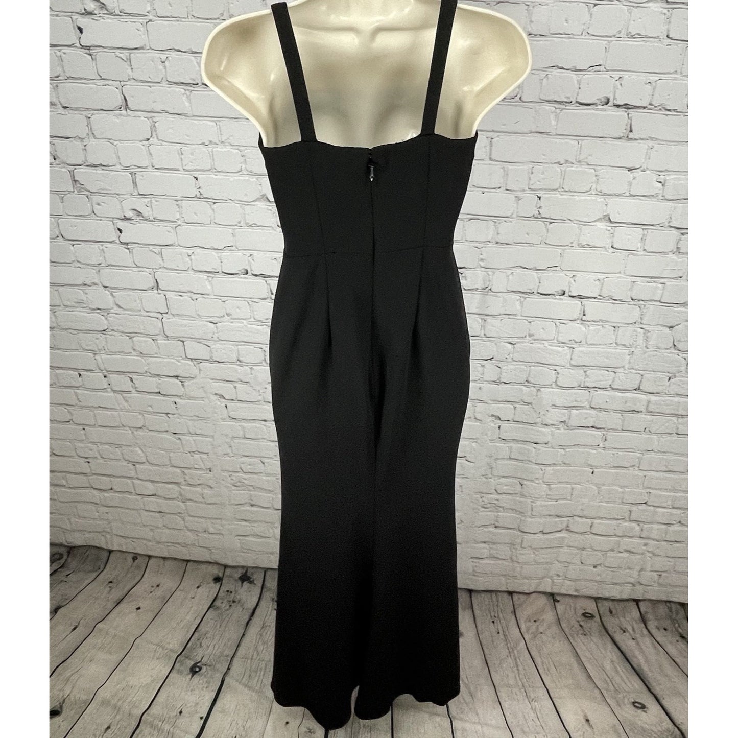 AZAZIE Black Sleeveless Slit Padded Bridesmaid Prom Formal Maxi Dress Size A0