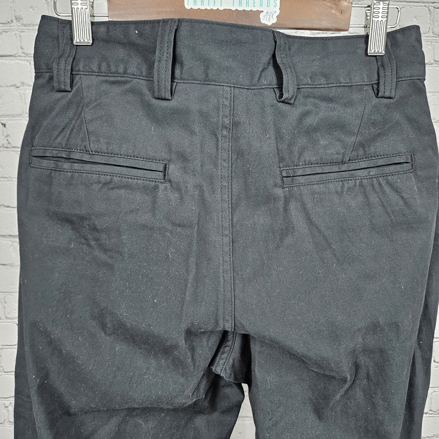 Tesla Black Relective Stripe Straight Leg Workwear Casual Chino Pants 30x30