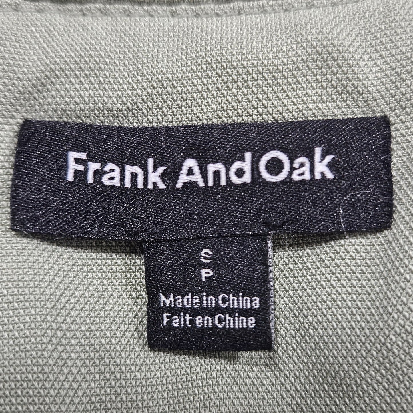 Frank And Oak Green Short Sleeve Oversized Collared Midi Shirt Dress Small S