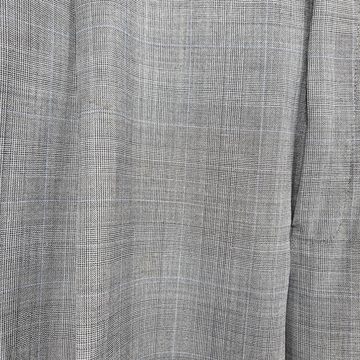 Jos A Bank Grey Glen Check Pleated Cuffed Straight Leg Dress Pants 36x29 *hole