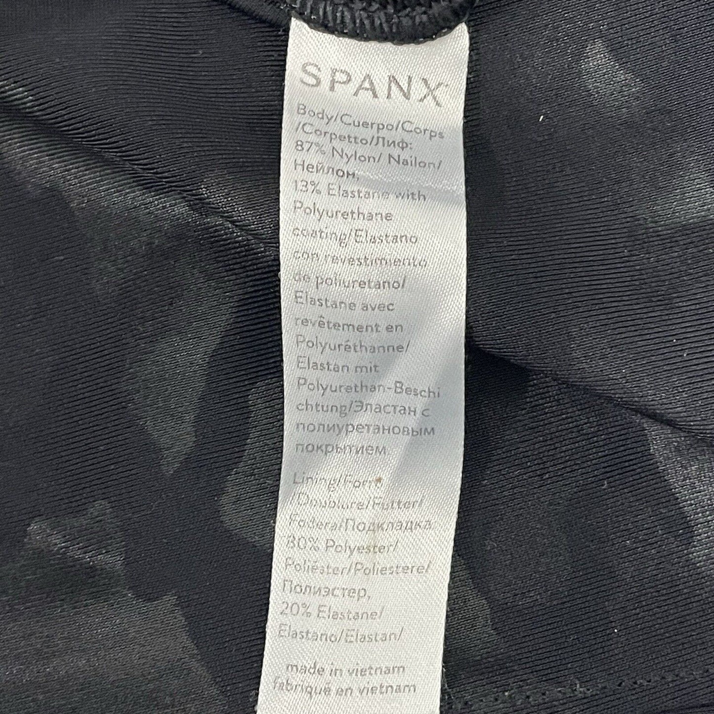 Spanx Black Camo Stretch Leggings Athleisure Yoga Workout Size Small S