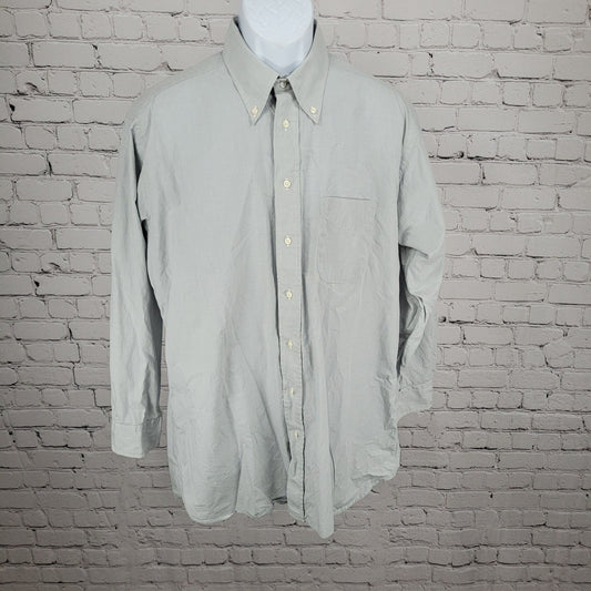 M. Goldberg Clothier Grey Cotton Button Down Long Sleeve Dress Shirt 16.5-33