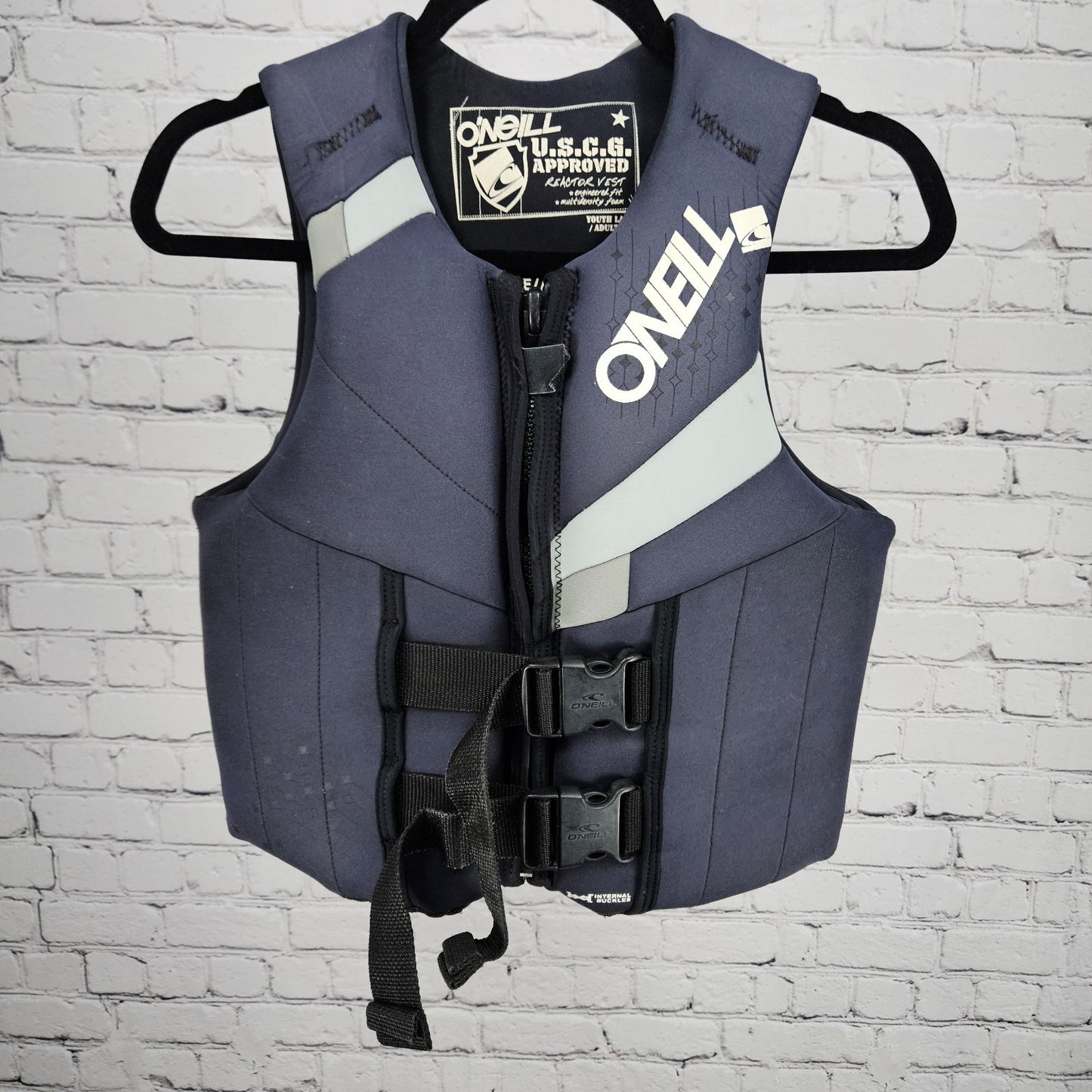 O'Neill Blue Reactor Vest USCG Life Jacket Ski Wakeboard Youth Large/Adult XXS