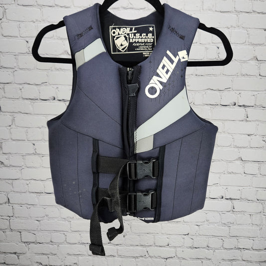 O'Neill Blue Reactor Vest USCG Life Jacket Ski Wakeboard Youth Large/Adult XXS