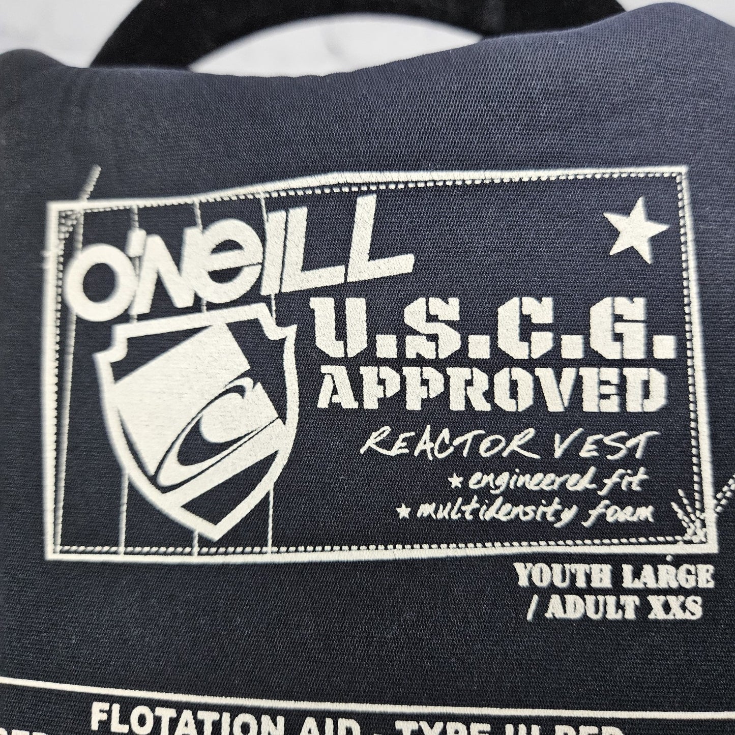 O'Neill Blue Reactor Vest USCG Life Jacket Ski Wakeboard Youth Large/Adult XXS