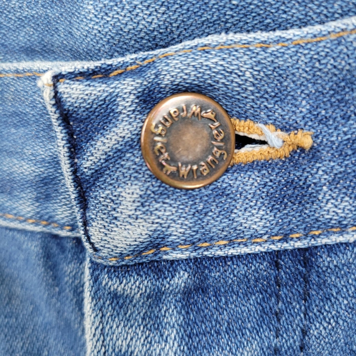 VTG Wrangler Blue Denim 100% Cotton Straight Leg Jeans USA 34x32 (32x31)