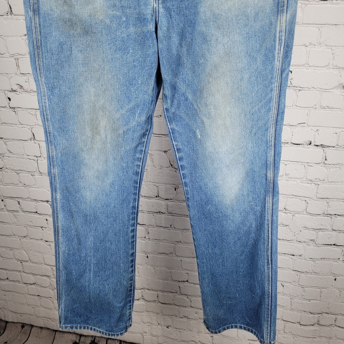 VTG Wrangler Blue Denim 100% Cotton Straight Leg Jeans USA 34x32 (32x31)