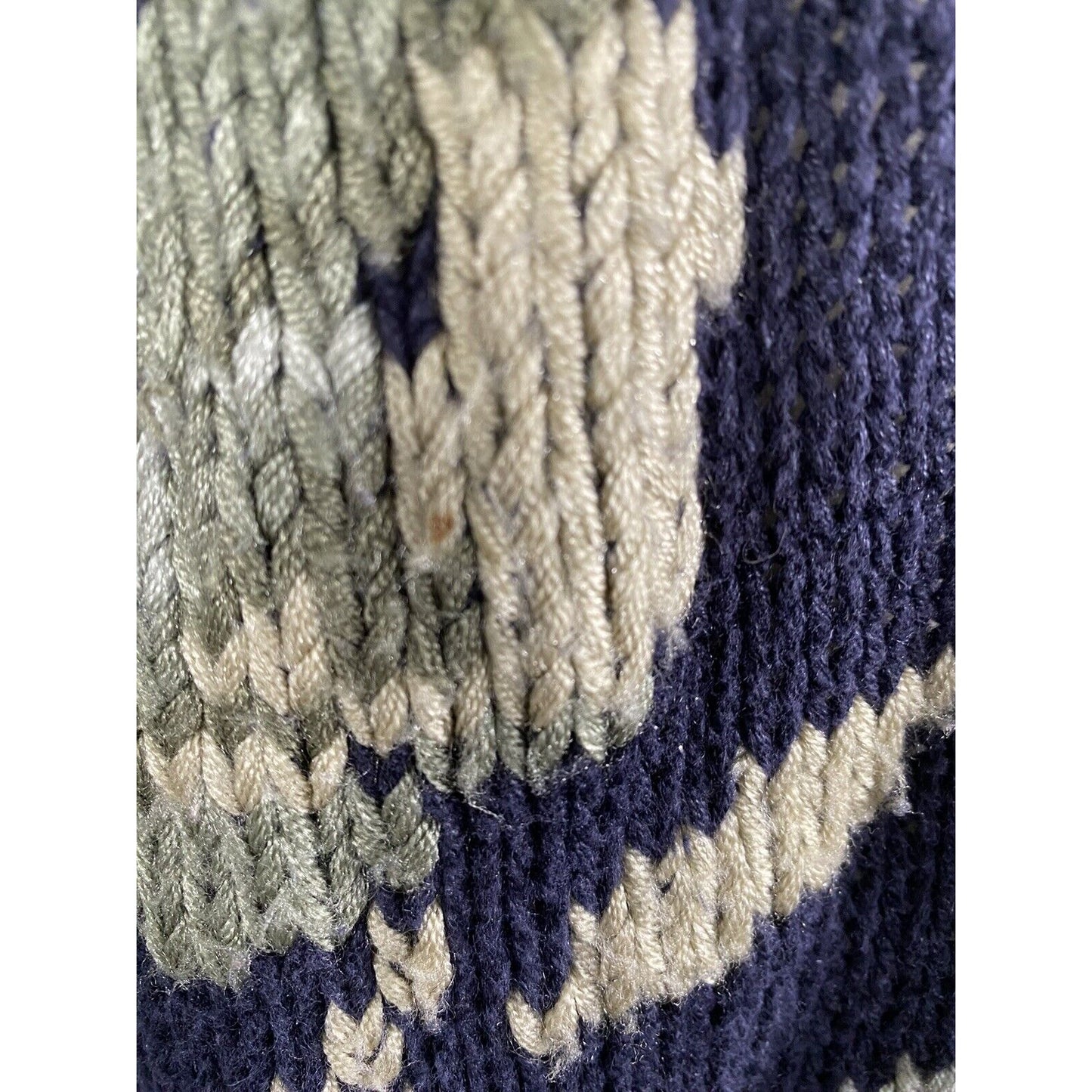 VTG Jones New York Hand Embroidered Shoulder Pad Button Up Sweater Cardigan M