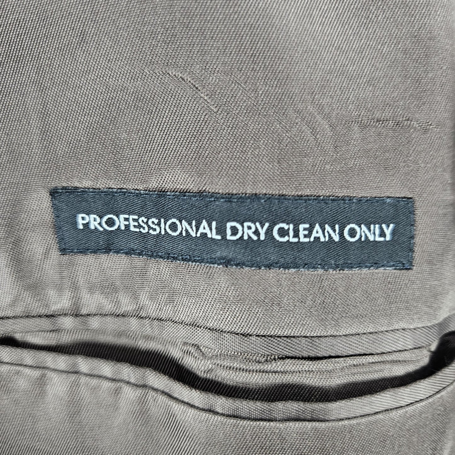 Jones New York Brown 100% Wool Full Suit 2 Piece Set 2 Button Notch 40L 35x30