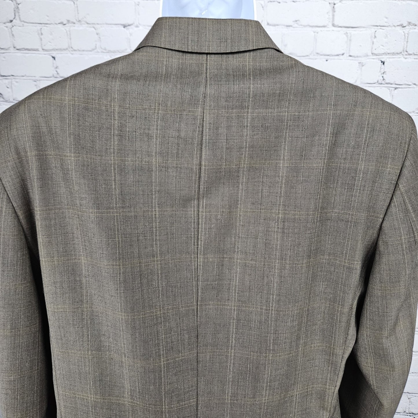 Jones New York Brown 100% Wool Full Suit 2 Piece Set 2 Button Notch 40L 35x30