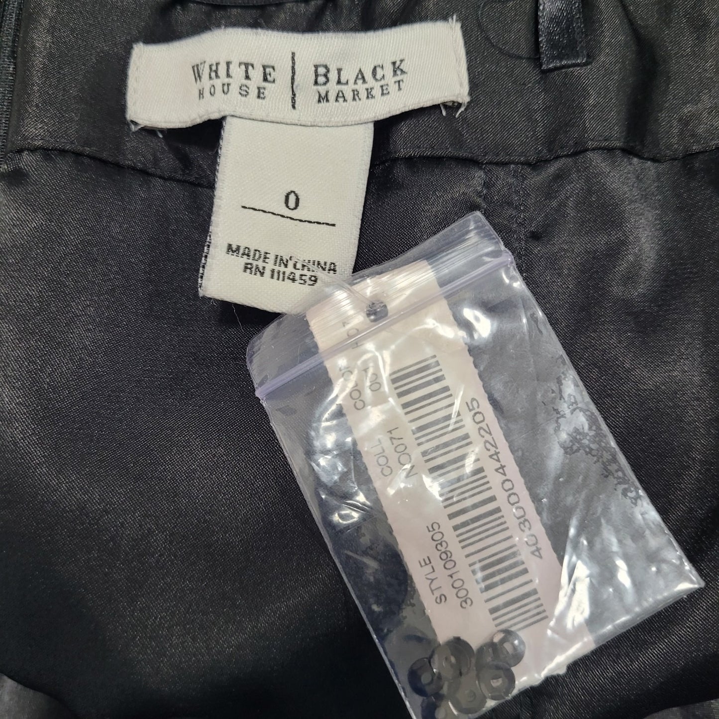 NWT White House Black Market Floral Sequin Lace Strapless Lined Short Dress 0