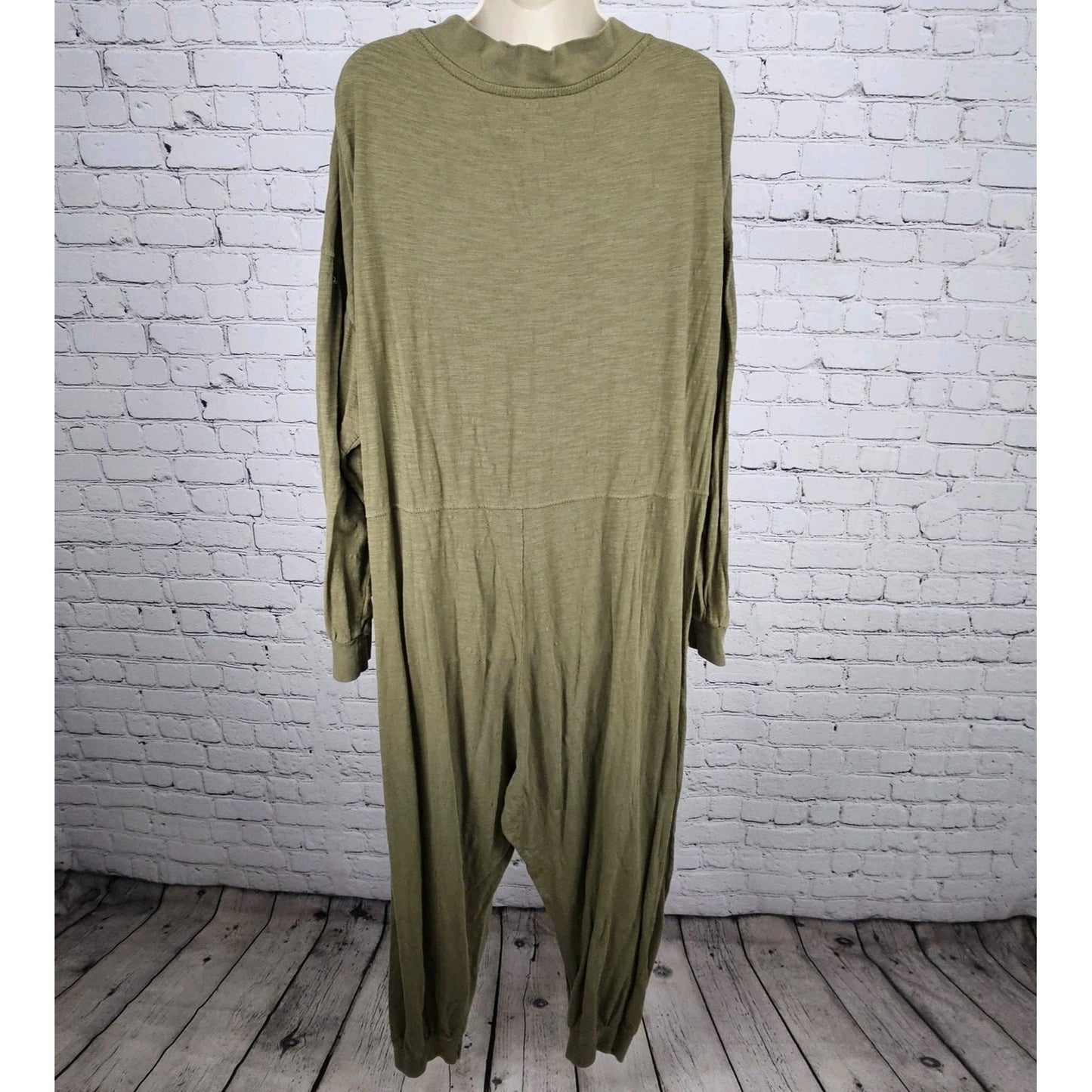 Natural Life Green 100% Cotton Long Sleeve Relaxed Casual 1 Piece Jumper Large L