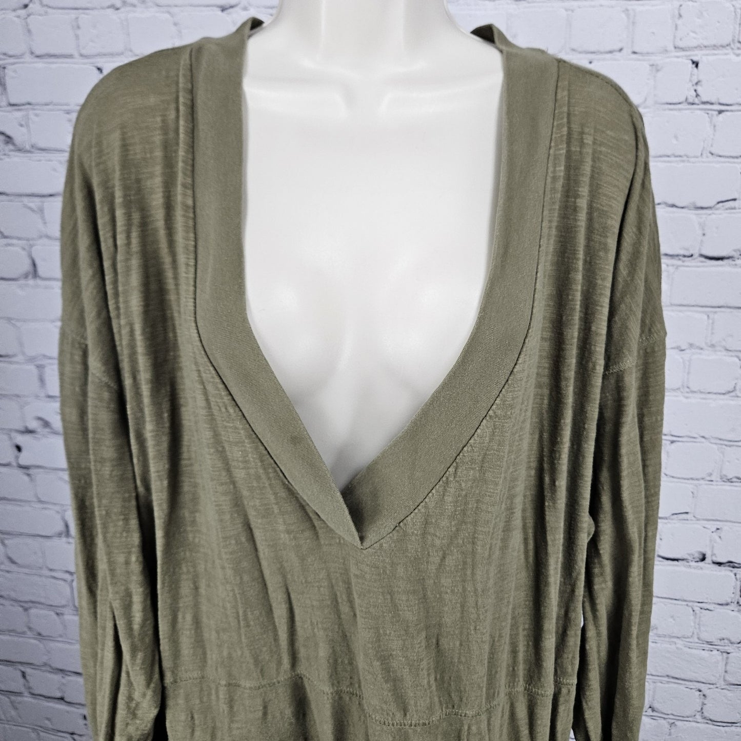 Natural Life Green 100% Cotton Long Sleeve Relaxed Casual 1 Piece Jumper Large L