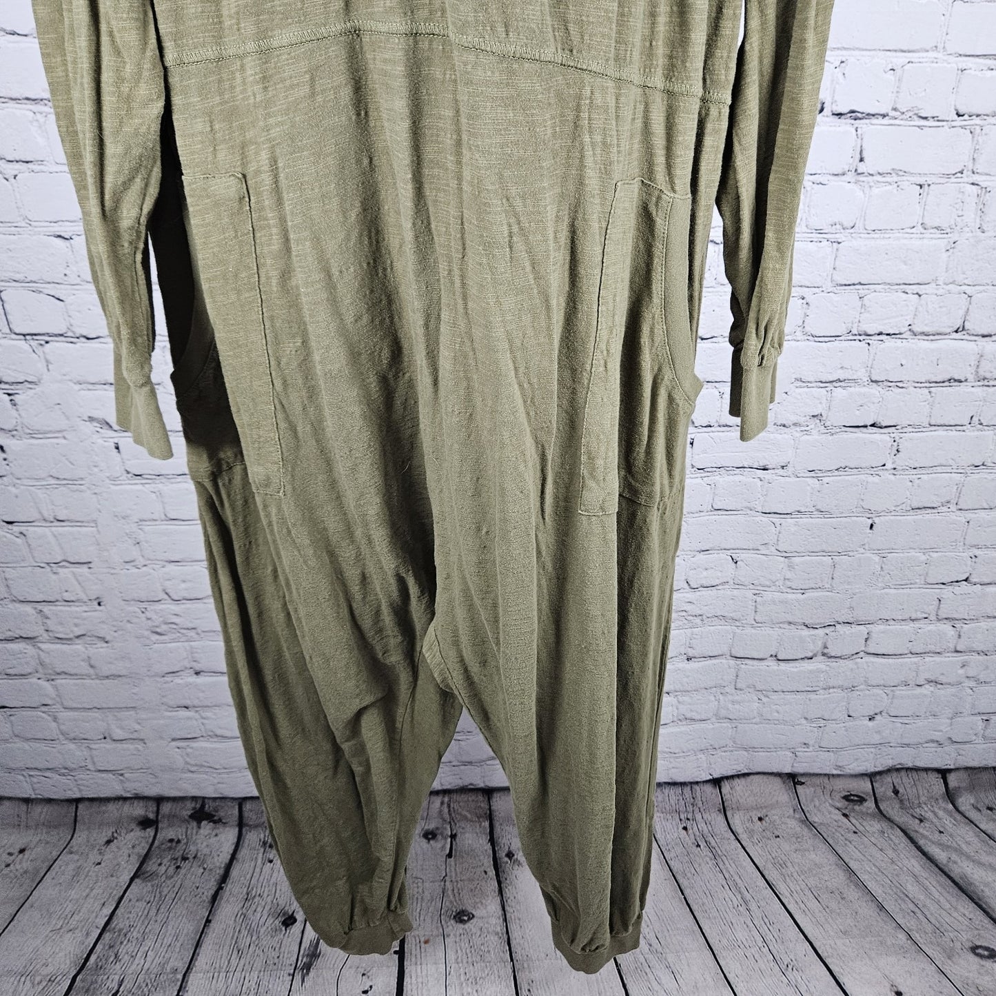 Natural Life Green 100% Cotton Long Sleeve Relaxed Casual 1 Piece Jumper Large L