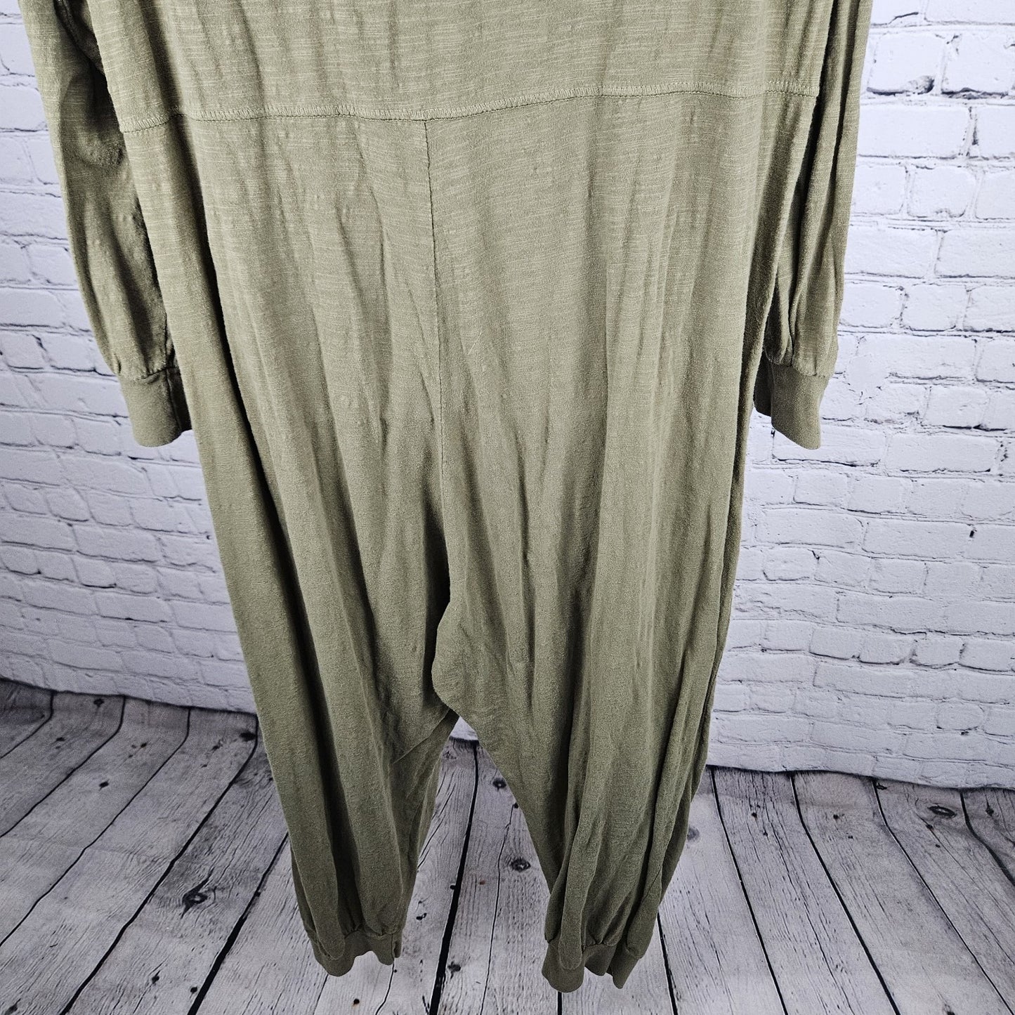 Natural Life Green 100% Cotton Long Sleeve Relaxed Casual 1 Piece Jumper Large L