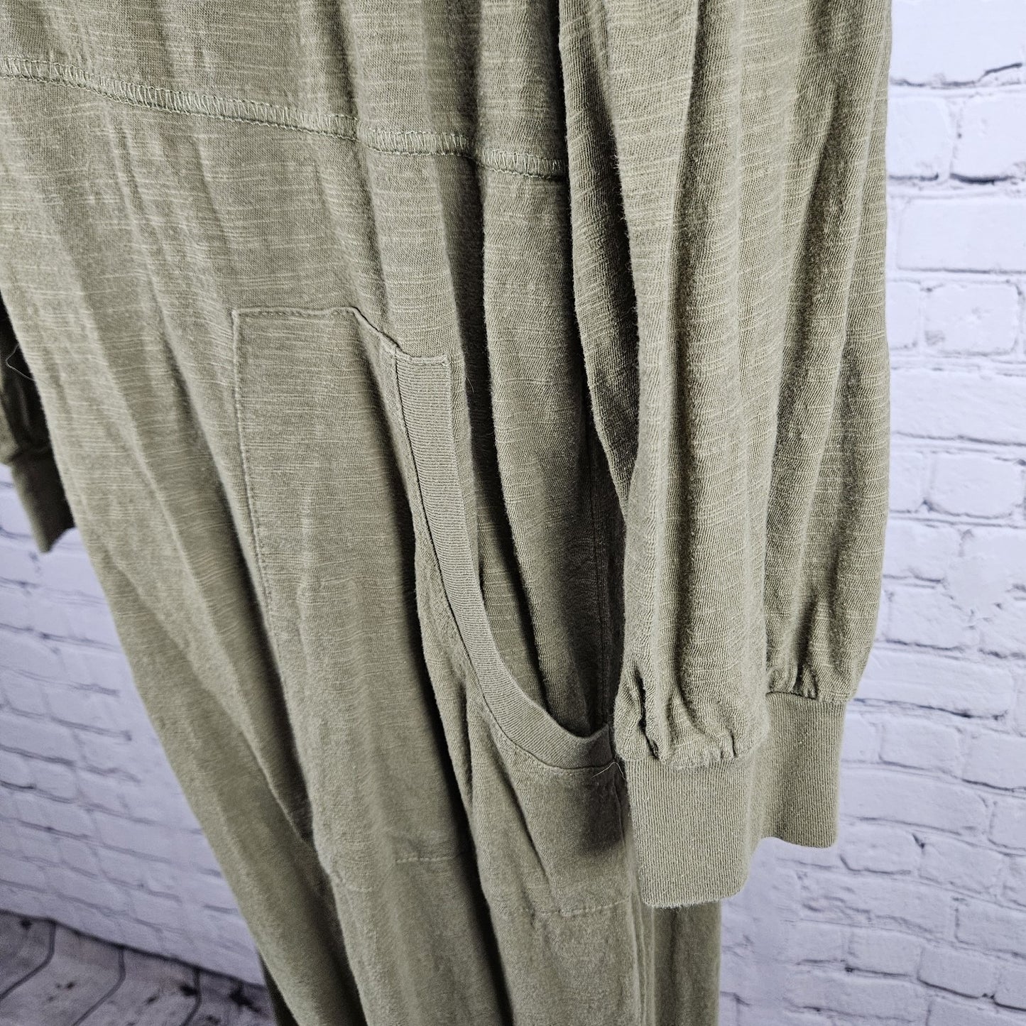 Natural Life Green 100% Cotton Long Sleeve Relaxed Casual 1 Piece Jumper Large L