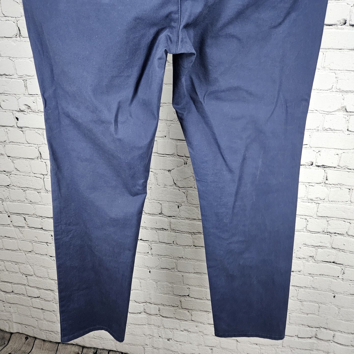 Bonobos Navy Slim Cotton Blend Straight Leg Flat Front Chino Pants 33x32