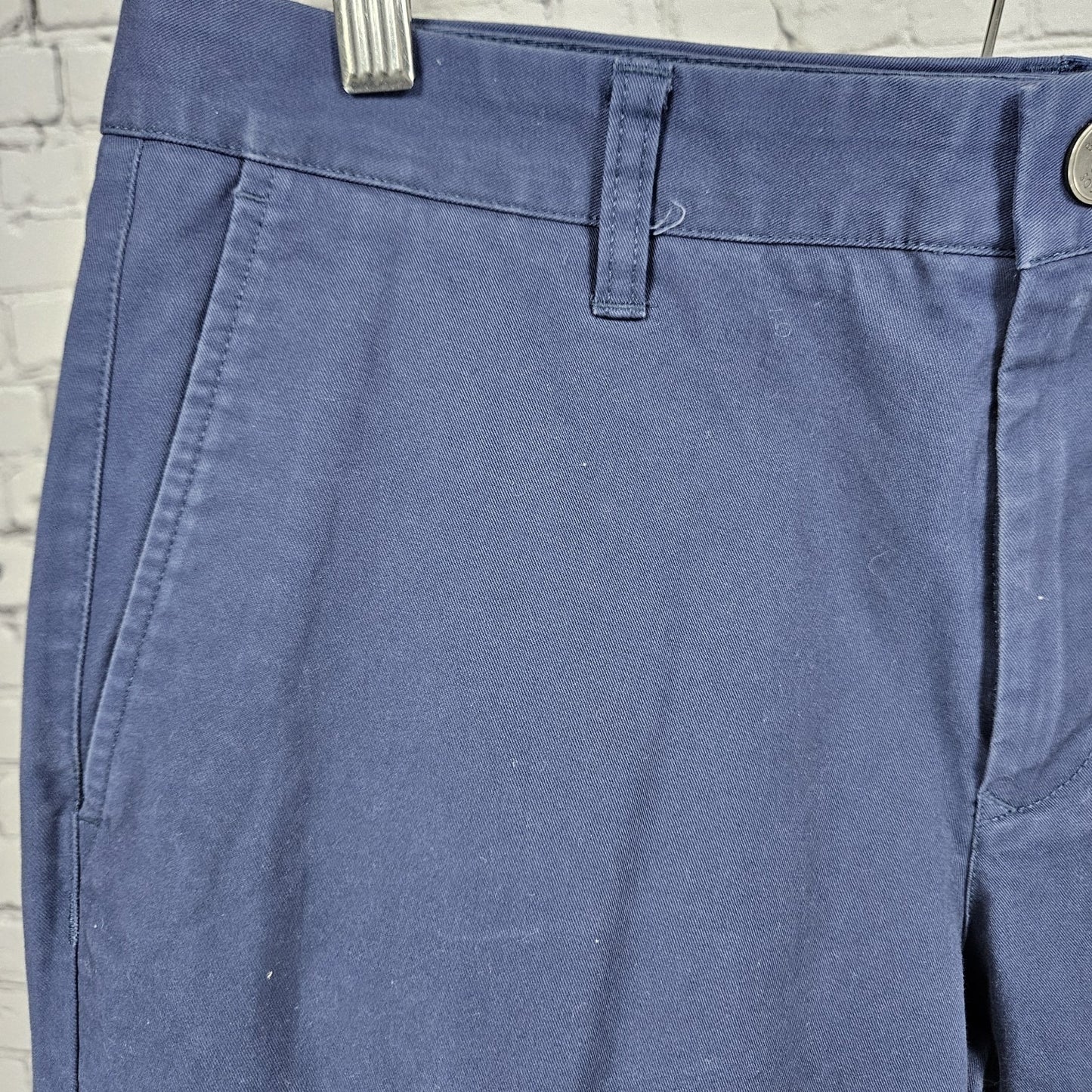 Bonobos Navy Slim Cotton Blend Straight Leg Flat Front Chino Pants 33x32