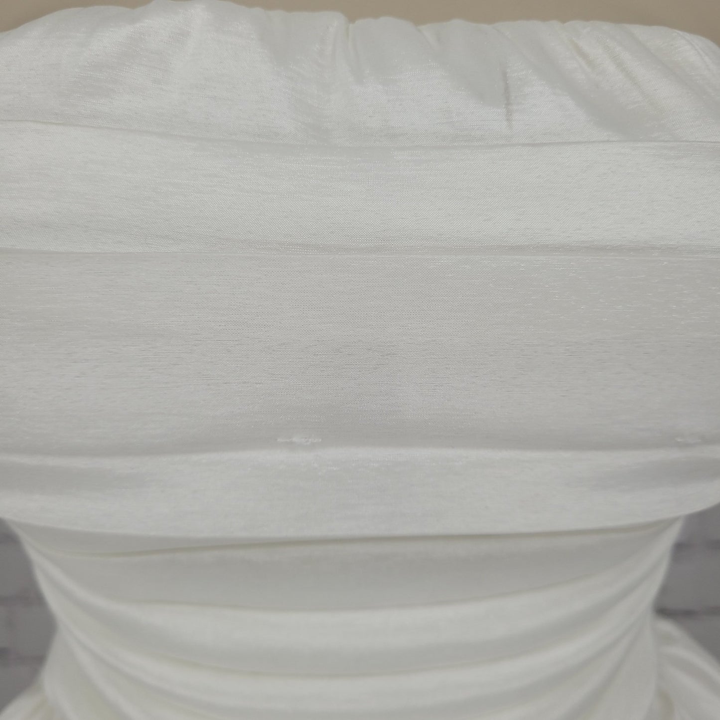 B Darlin White Sheen Pleated Padded Boned Bust Bubble Hem Dress Junior Size 0