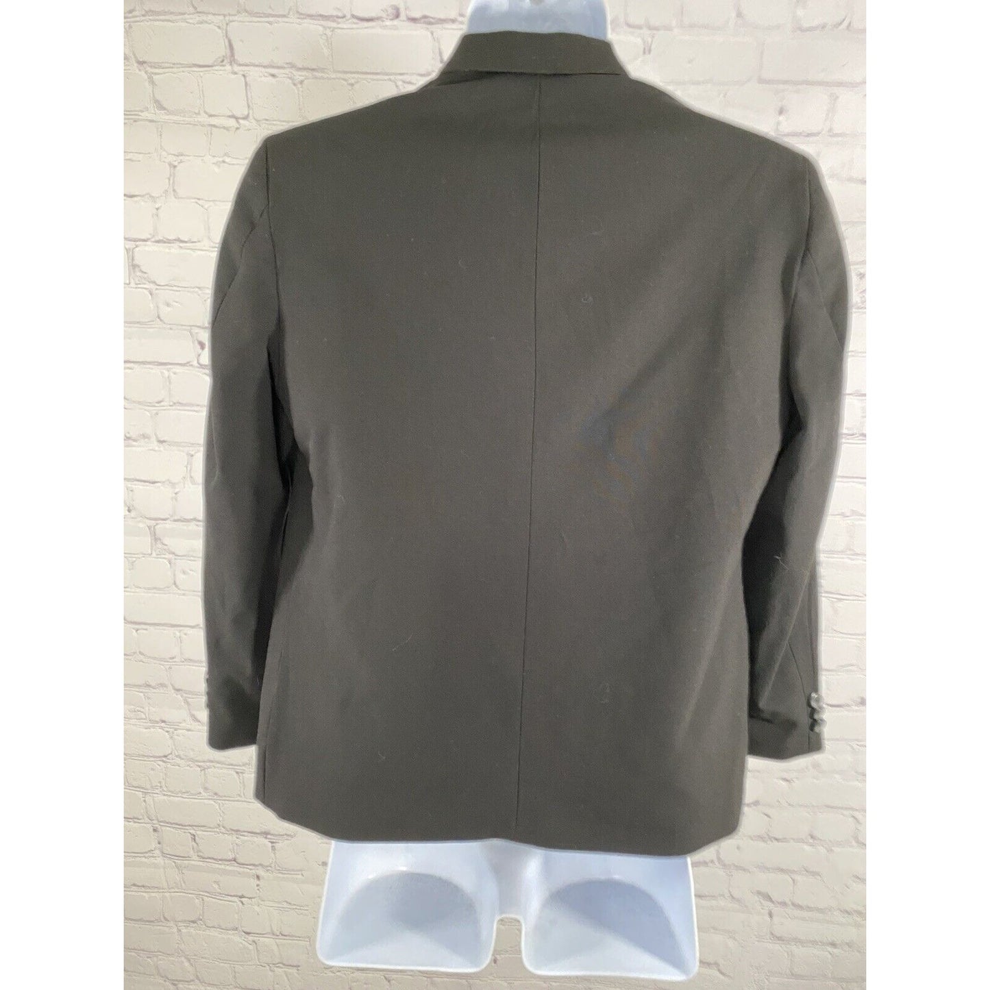 Van Heusen Black Two Button Blazer Notch Lapel Boys Size 14 Husky