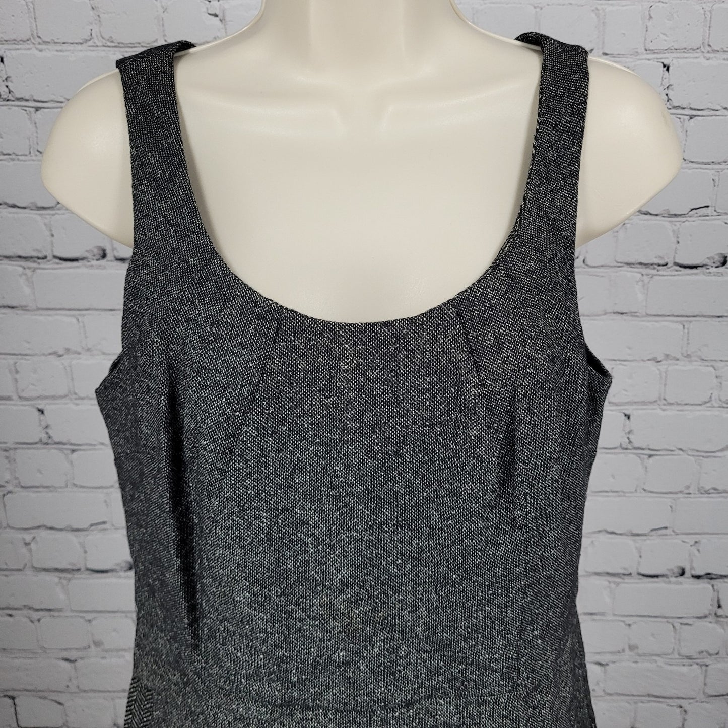 Ann Taylor Black Wool Silk Blend Sleeveless Lined Sheath Dress Petite Size 6P