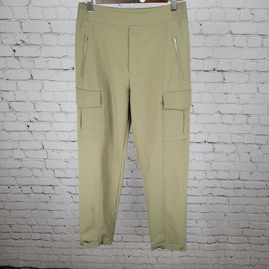 Athleta Green Athleisure Stretch High Rise Cargo Pockets Pants Size 4 (26x39)